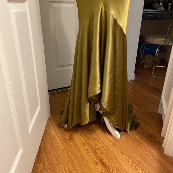 RARE Stunning Sue Wong Silk Asymmetrical Hem Beaded Forest Fairy Dress Size XXS - Picture 9 of 10